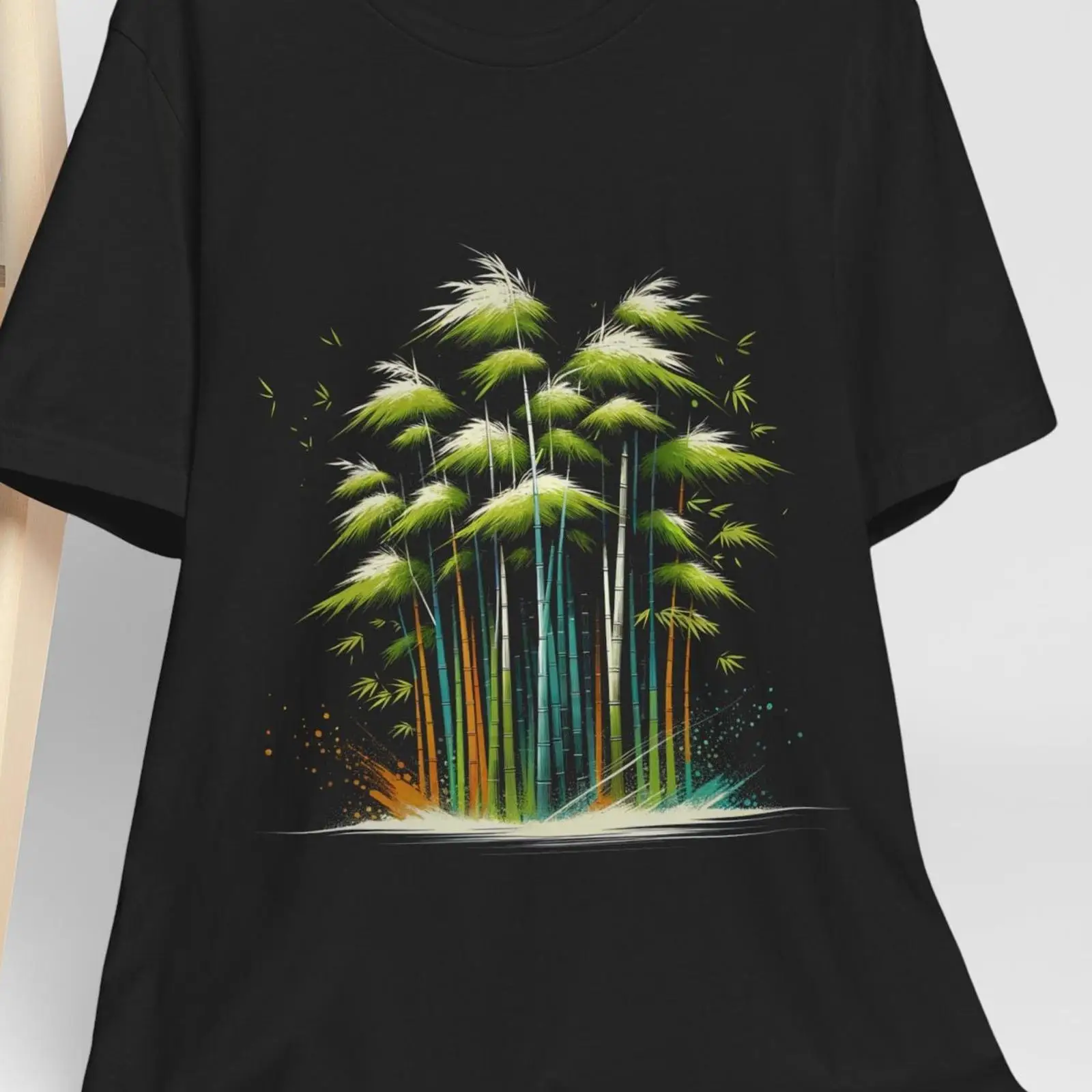 Vintage Fashion Kyoto - Kaos Hutan Bambu Seni Tinta Sumi-e