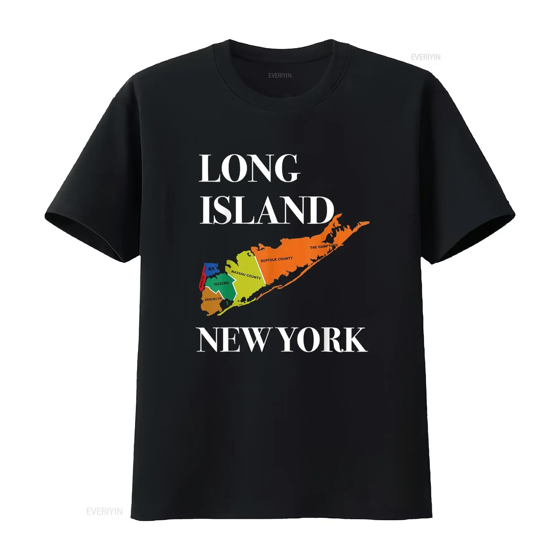 Vintage Fashion Nyc - Kaos Souvenir Long Island NY Peta