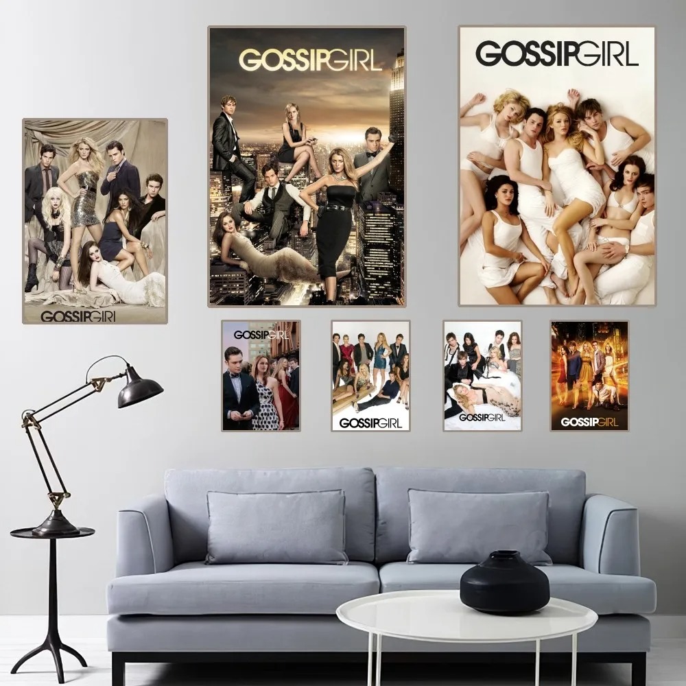Vintage Fashion Illustrations - G-gosip Poster anak perempuan, lukisan kanvas