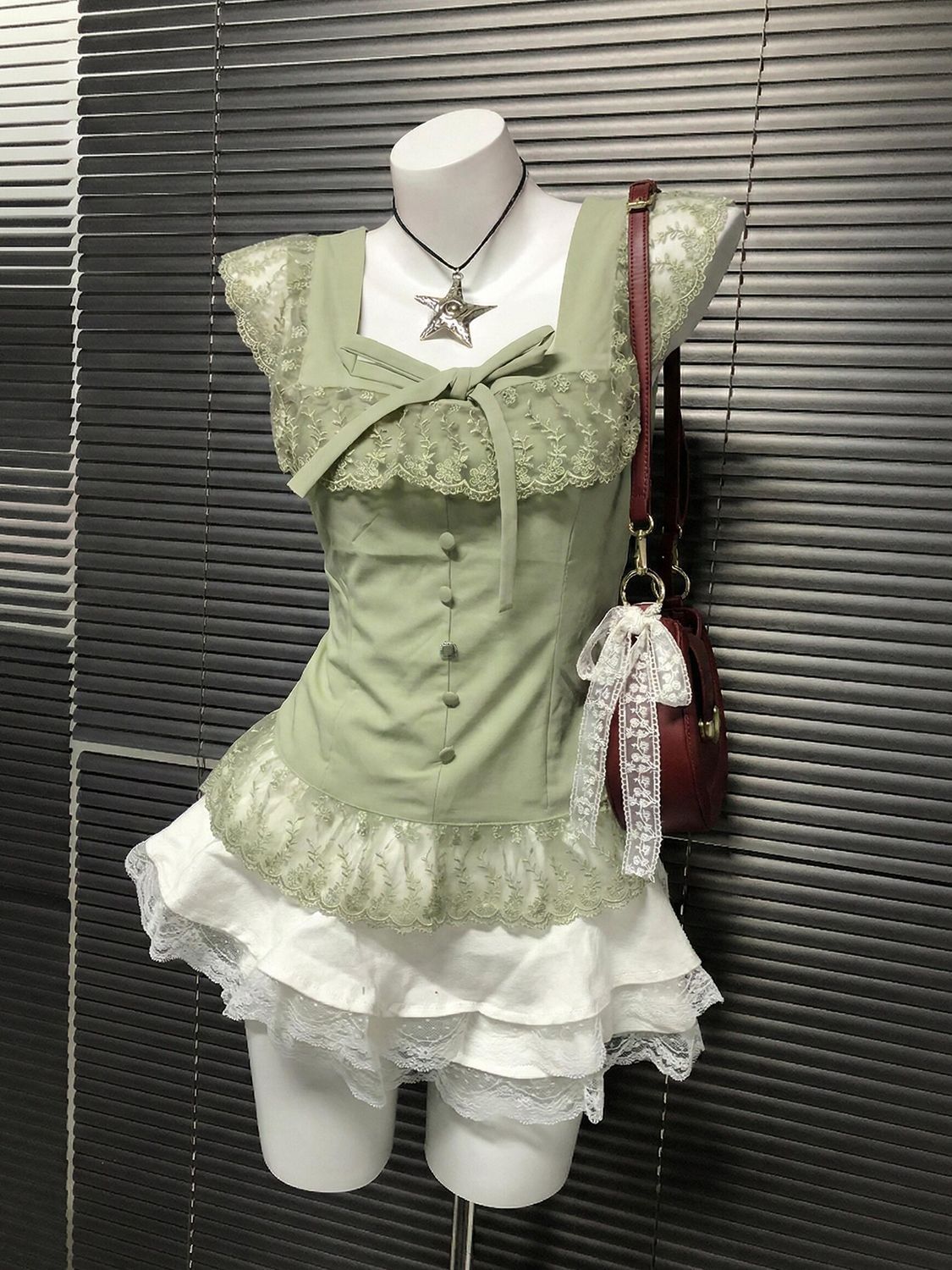 Vintage Fashion Retro Outfit - Busana Retro Y2K Wanita Vintage Set