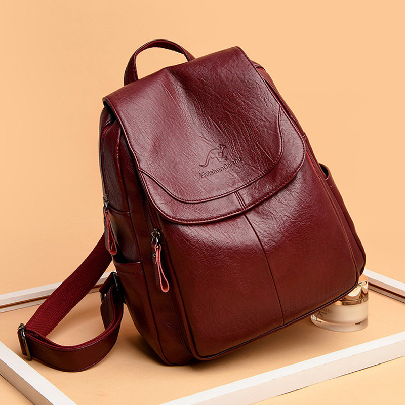 Vintage Fashion Boutique - Tas ransel kulit lembut wanita 9