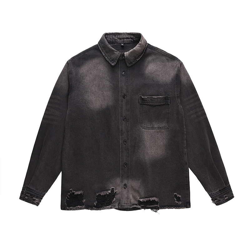 Vintage Fashion Streetwear - Jaket Jeans Pria High Street Model