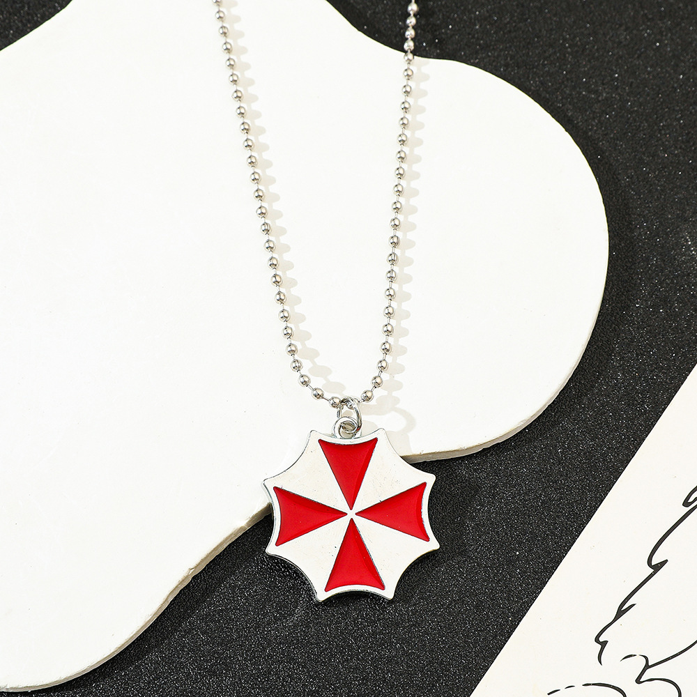 Vintage Fashion Tumblr - Kalung Liontin Payung Merah Gaya Vintage,