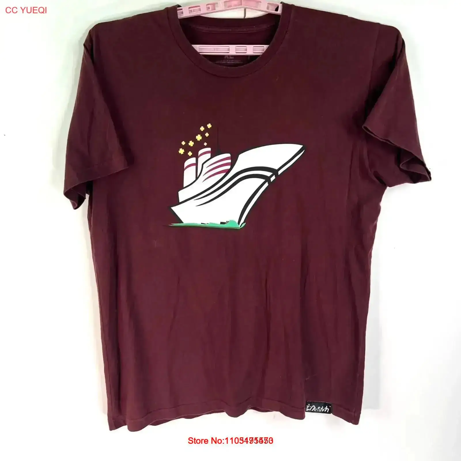 Vintage Yacht Fashion - Kaos Pria Pink Dolphin XL Merah