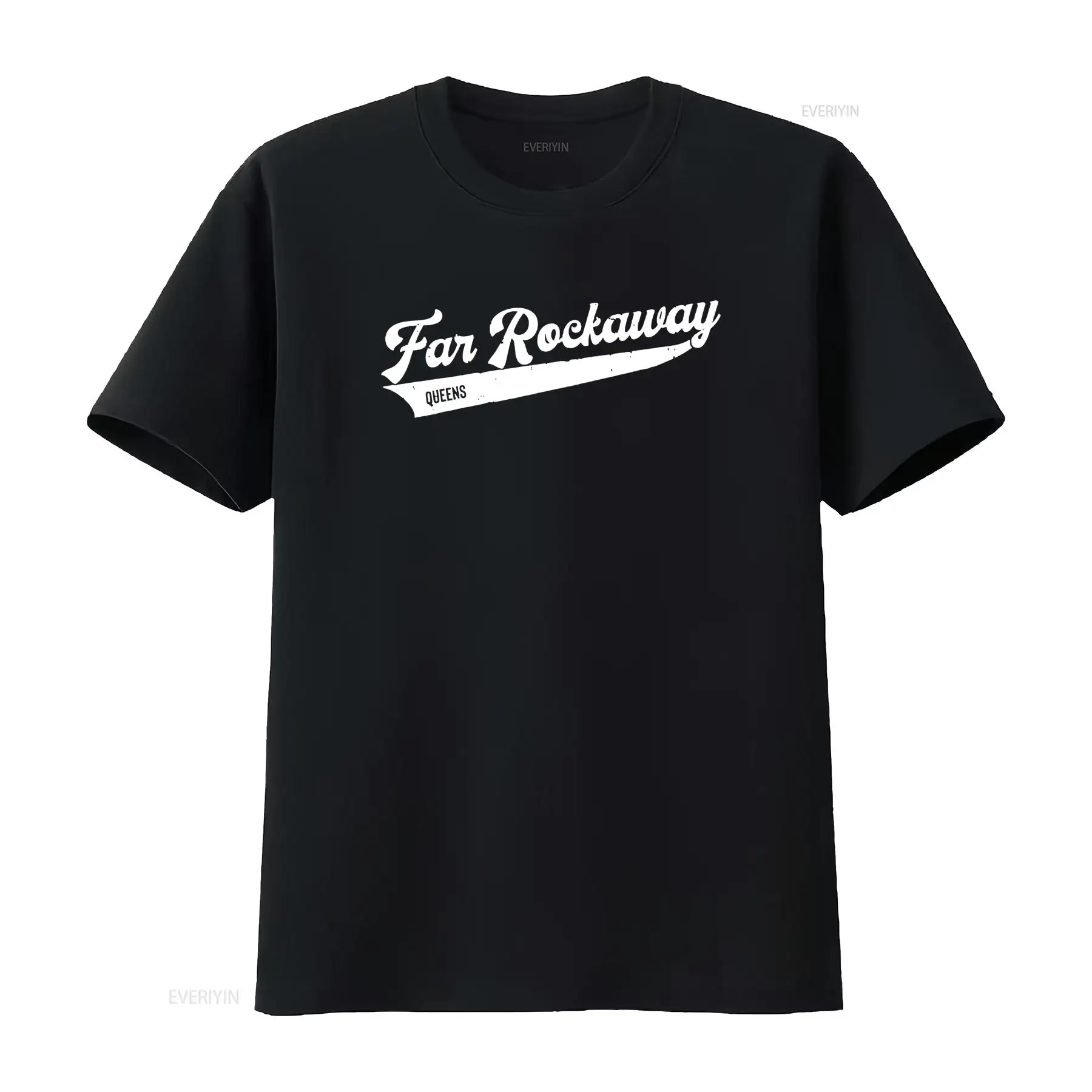 Vintage Fashion Nyc - Kaos Desain Tipografi Distressed Far Rockaway