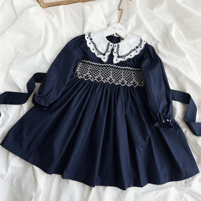 Vintage Fashion Boutique - Gaun Anak Perempuan Lengan Panjang Bordir