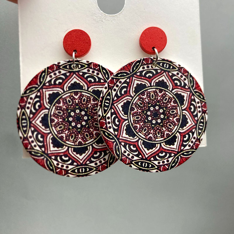 Vintage Fashion Illustrations - Anting-anting menjuntai bermotif bunga antik etnik