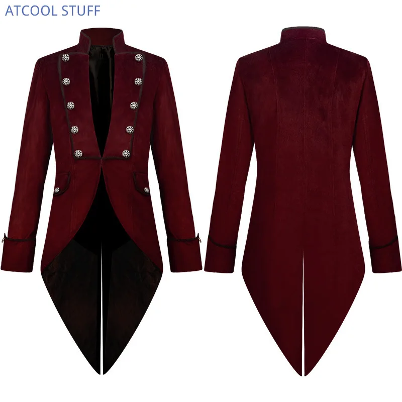Vintage Fashion Dress - Jaket Abad Pertengahan Mantel Ekor Beludru