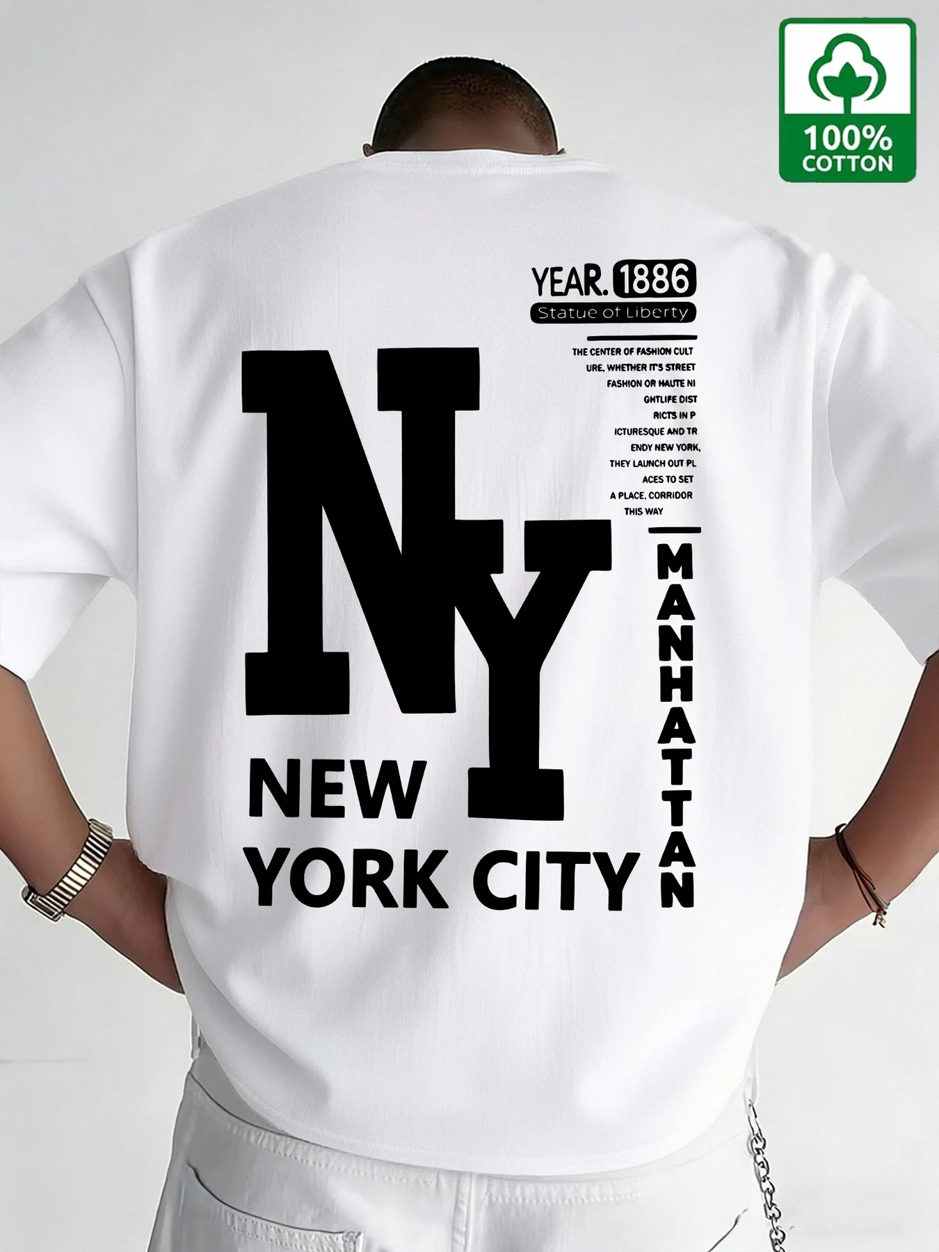 Vintage Fashion Nyc - Kaos Pria NYC Katun New York