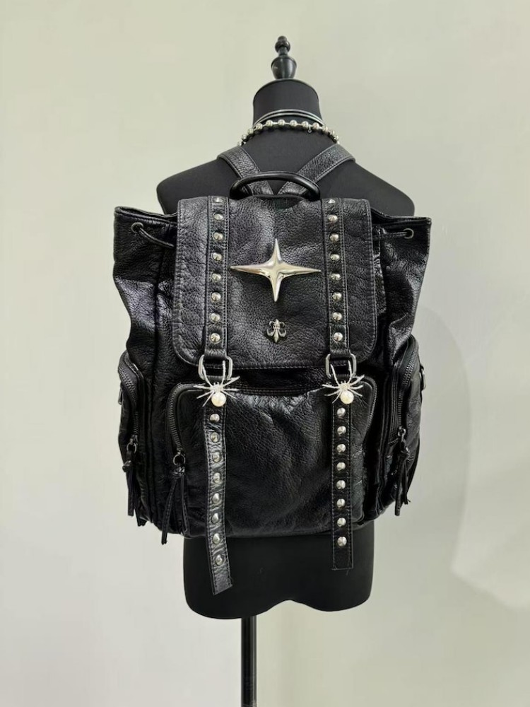 Vintage Fashion Boutique - Tas Bahu Kulit PU Punk Gotik