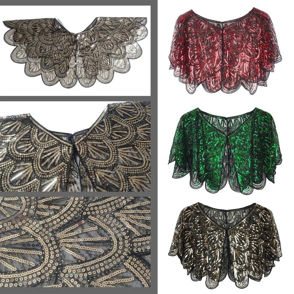 Vintage Fashion Art - Selendang Art Deco Berongga dengan Renda