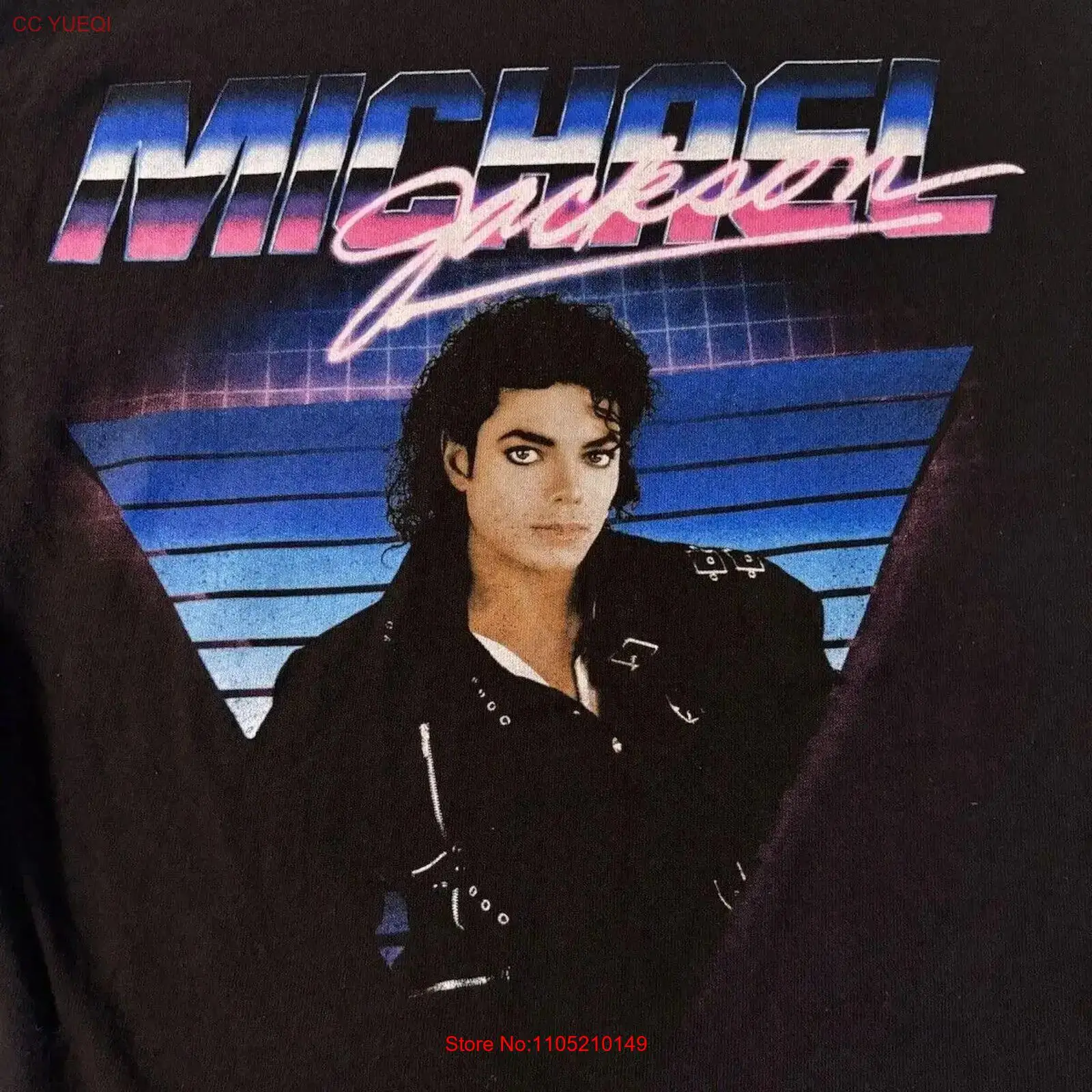 Vintage Fashion Eras - Kaos Wanita Michael Jackson Bad Era