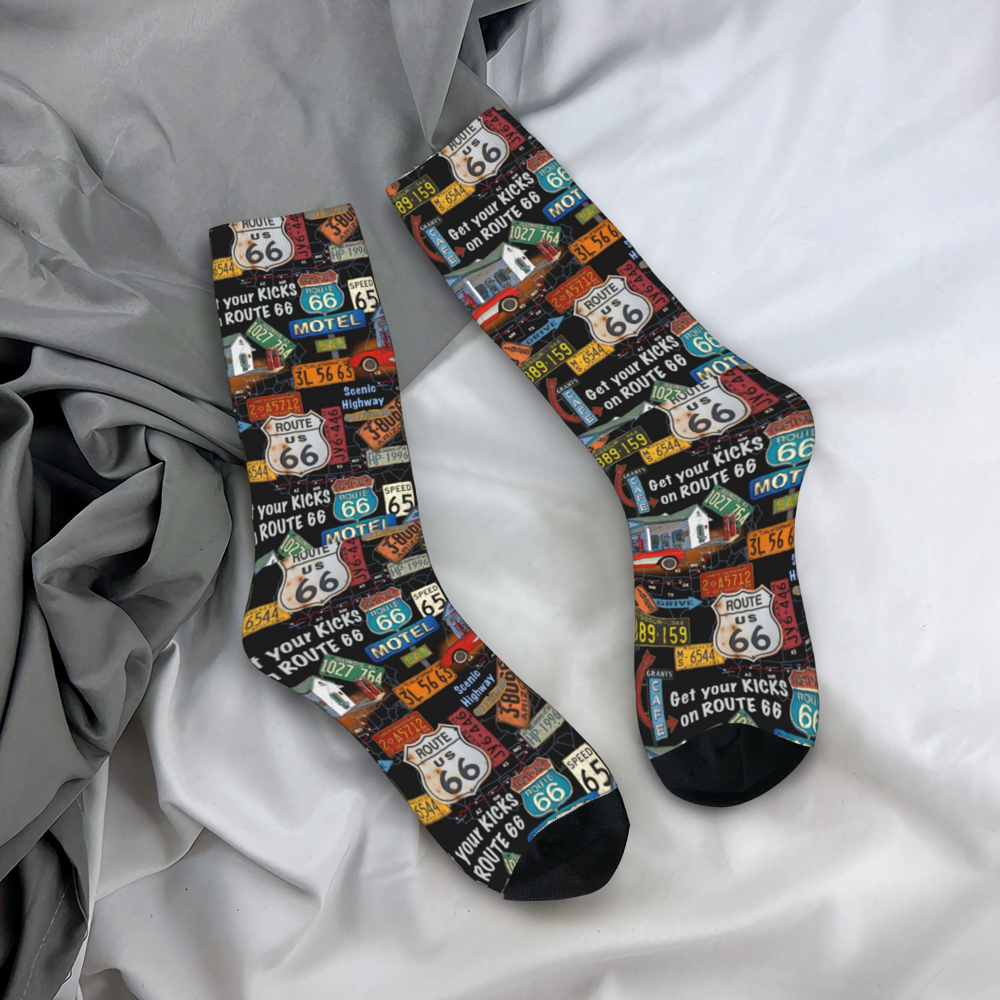 Vintage Fashion Prints - Kaus Kaki Fashion Vintage America Road