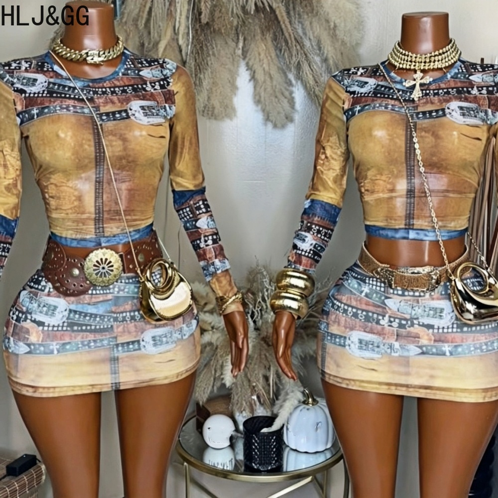 Vintage Fashion Patterns - HLJ&GG Set Dua Potong Jaring Cetak