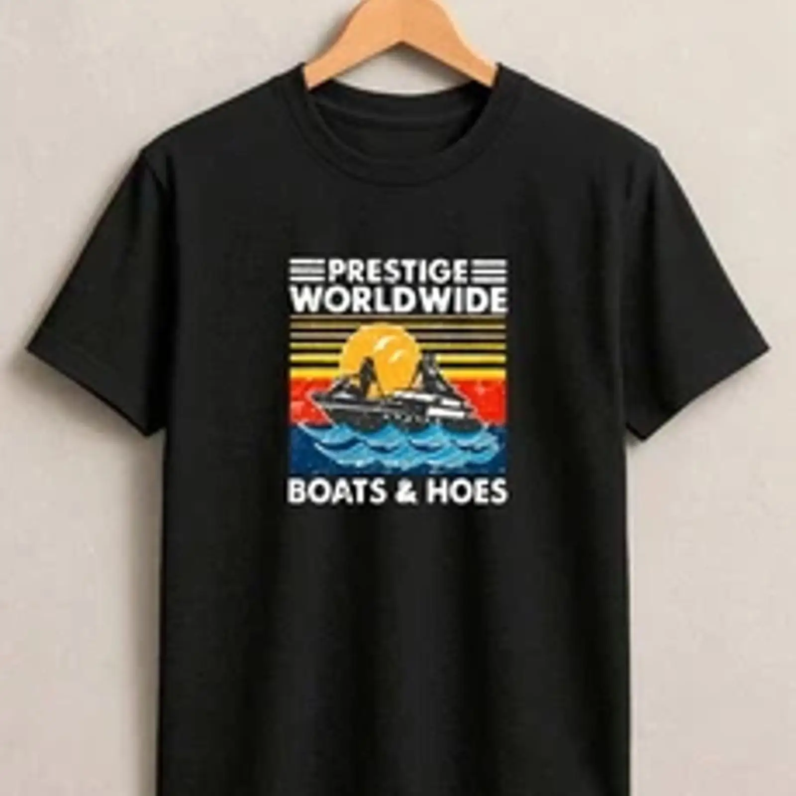 Kaos Retro Yacht Sunset, Kapal - Vintage Yacht Fashion ulasan dan harga
