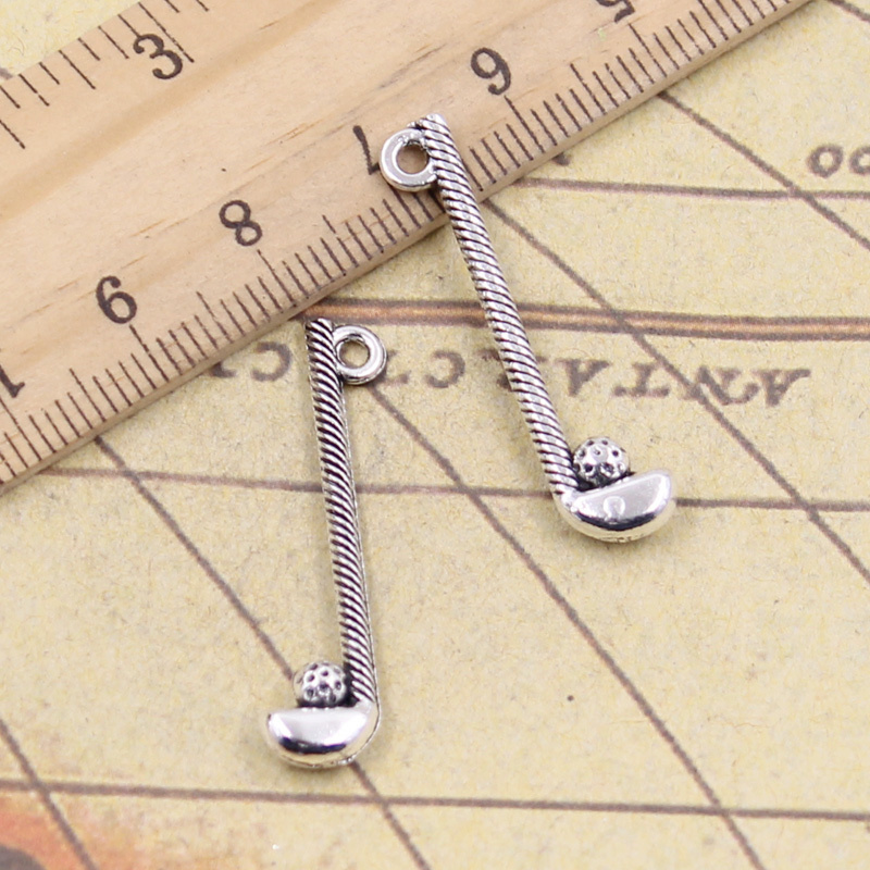 30pcs Liontin Bola Golf 32x8mm - Vintage Fashion Club Photos ulasan dan harga