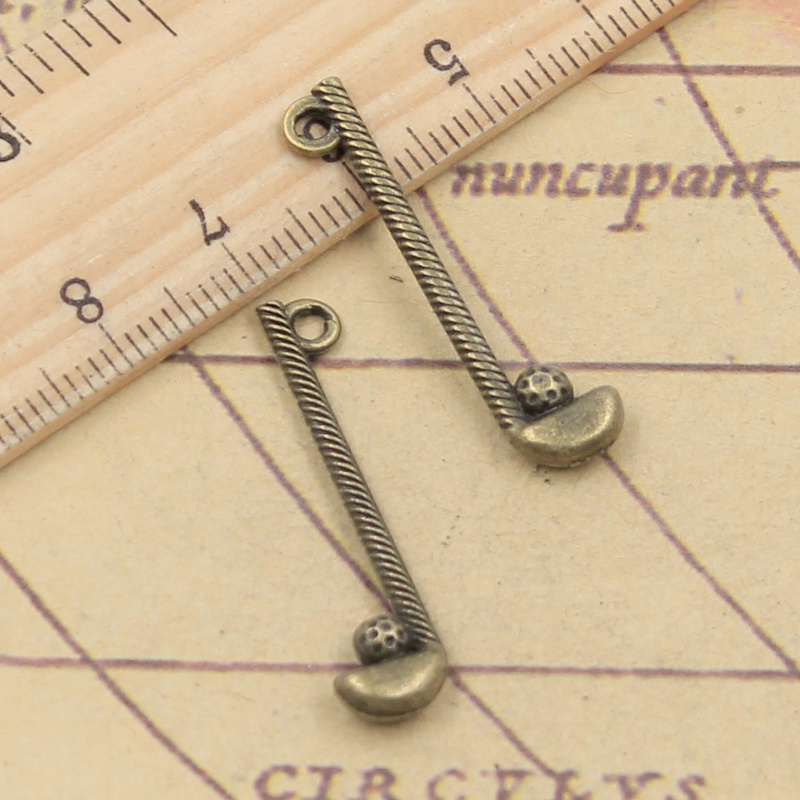 30pcs Liontin Bola Golf 32x8mm - Vintage Fashion Club Photos ulasan dan harga