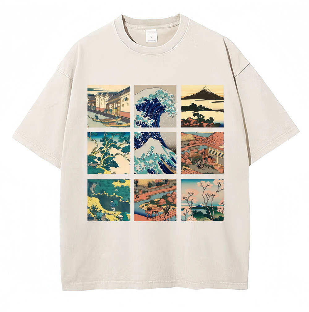 Kaos Grafis Gaya Jepang Kyoto  - Vintage Fashion Kyoto ulasan dan harga