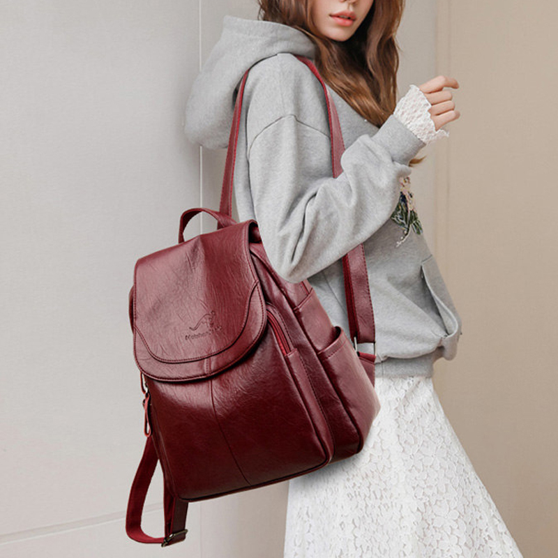 Tas ransel kulit lembut wanita - Vintage Fashion Boutique ulasan dan harga