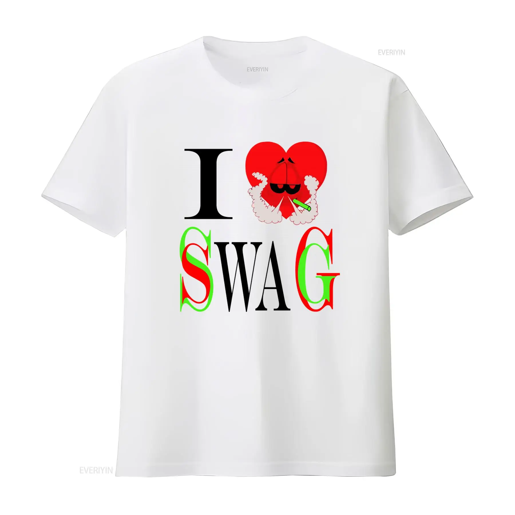 Kaos I Swag dengan Cetakan Hat - Vintage Fashion Look ulasan dan harga