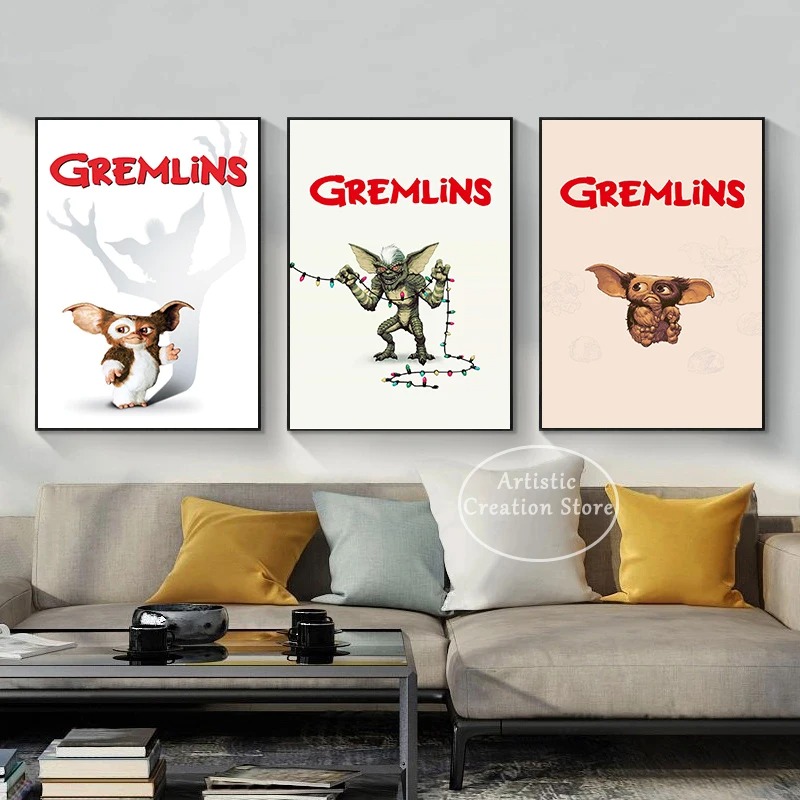 Film Klasik Gremlin Poster sen - Vintage Fashion Illustrations ulasan dan harga
