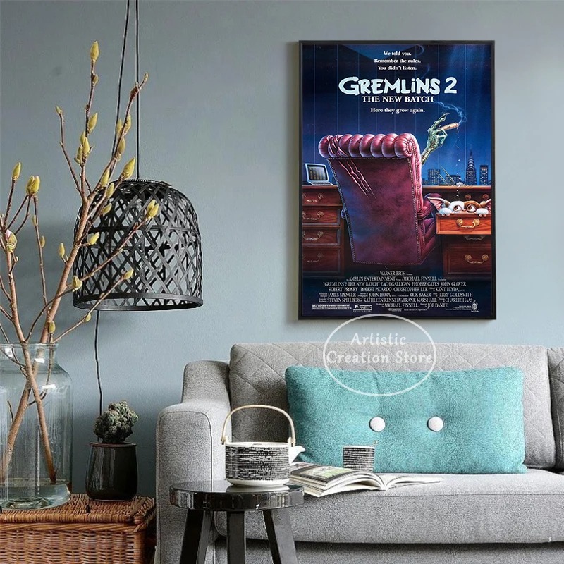 Film Klasik Gremlin Poster sen - Vintage Fashion Illustrations ulasan dan harga
