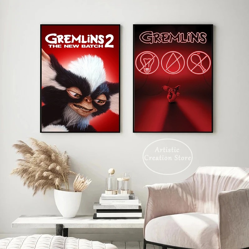 Film Klasik Gremlin Poster sen - Vintage Fashion Illustrations ulasan dan harga