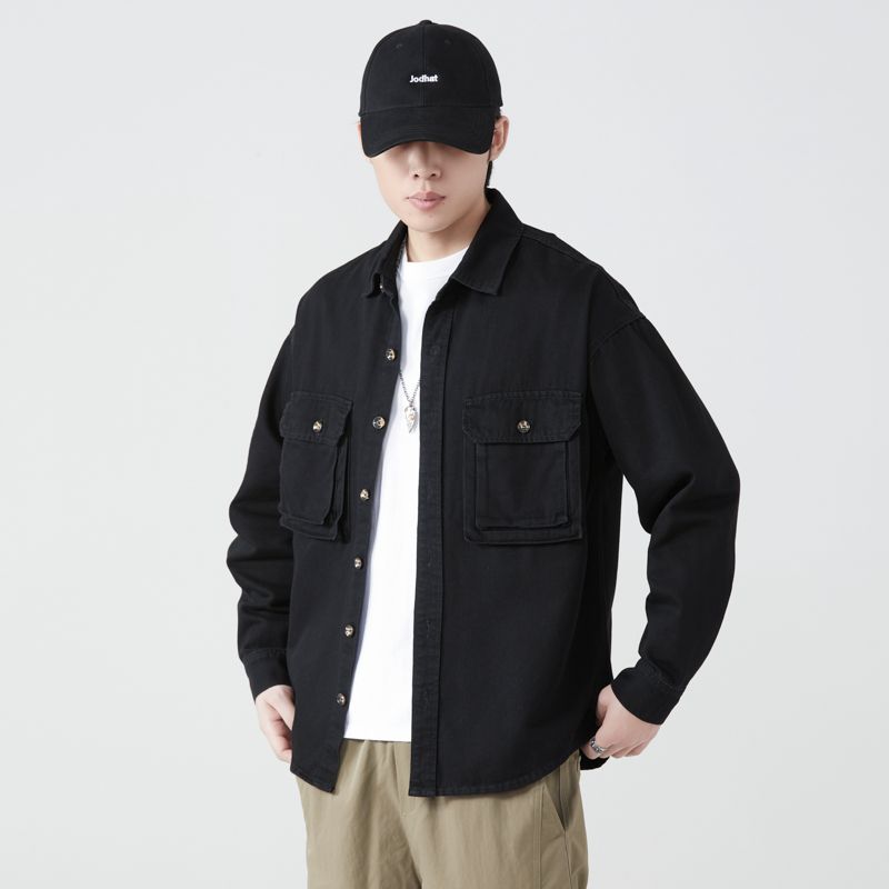 Kemeja Perkakas Katun Murni Bl - Vintage Fashion Streetwear ulasan dan harga