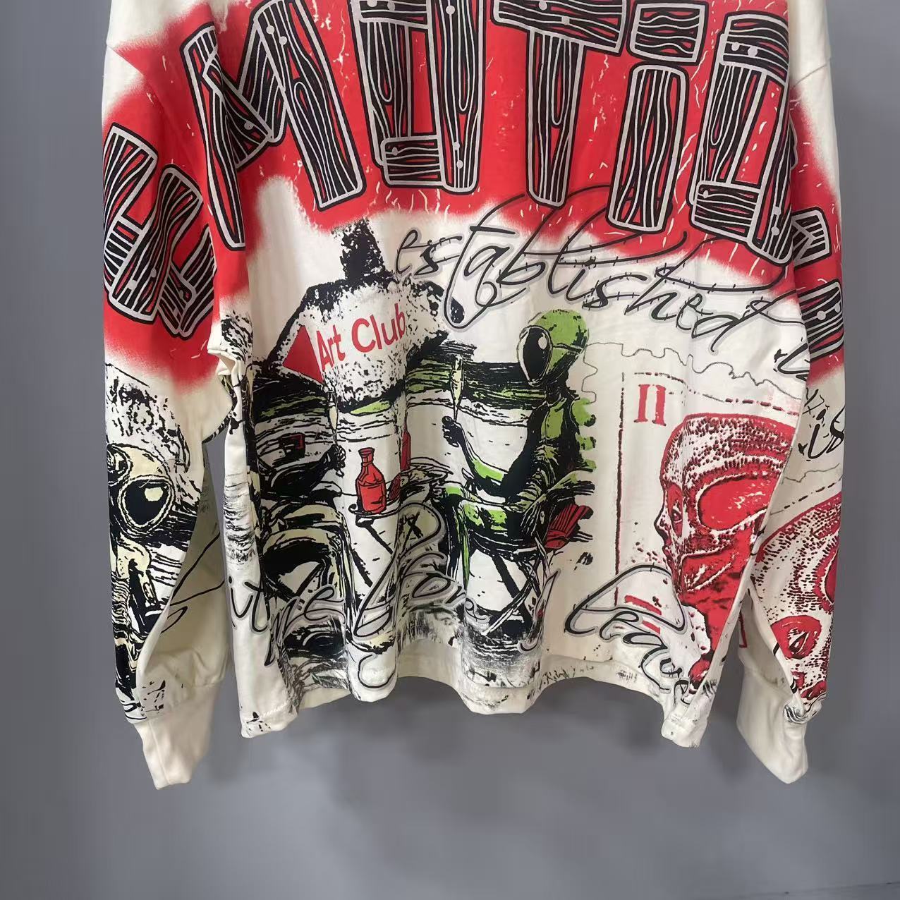 Kaos Lengan Panjang MIXED-EMOT - Vintage Fashion Prints ulasan dan harga