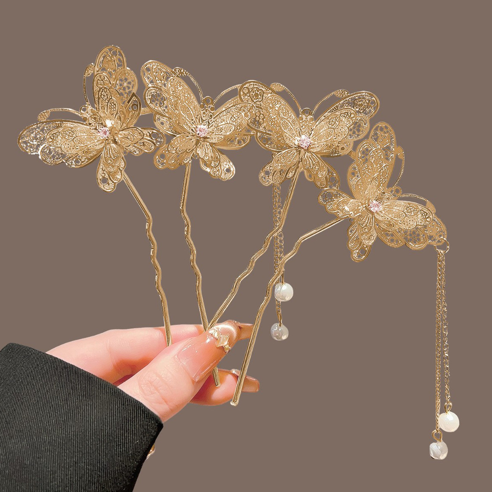Jepit Rambut Rumbai Kupu-kupu  - Vintage Fashion Retro Outfit ulasan dan harga