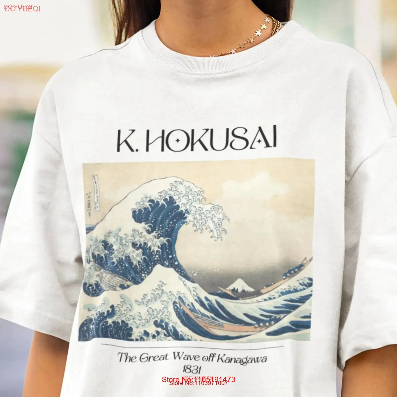 Katsushika Hokusai The Great W - Vintage Fashion Art ulasan dan harga