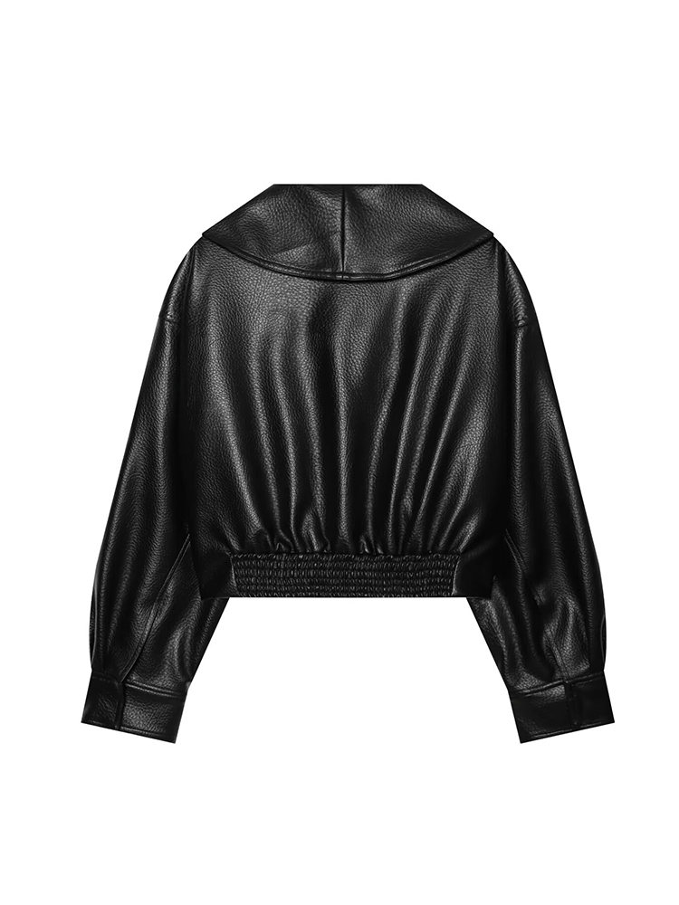 Jaket Wanita Pendek Kulit PU B - Vintage Fashion Retro Outfit ulasan dan harga