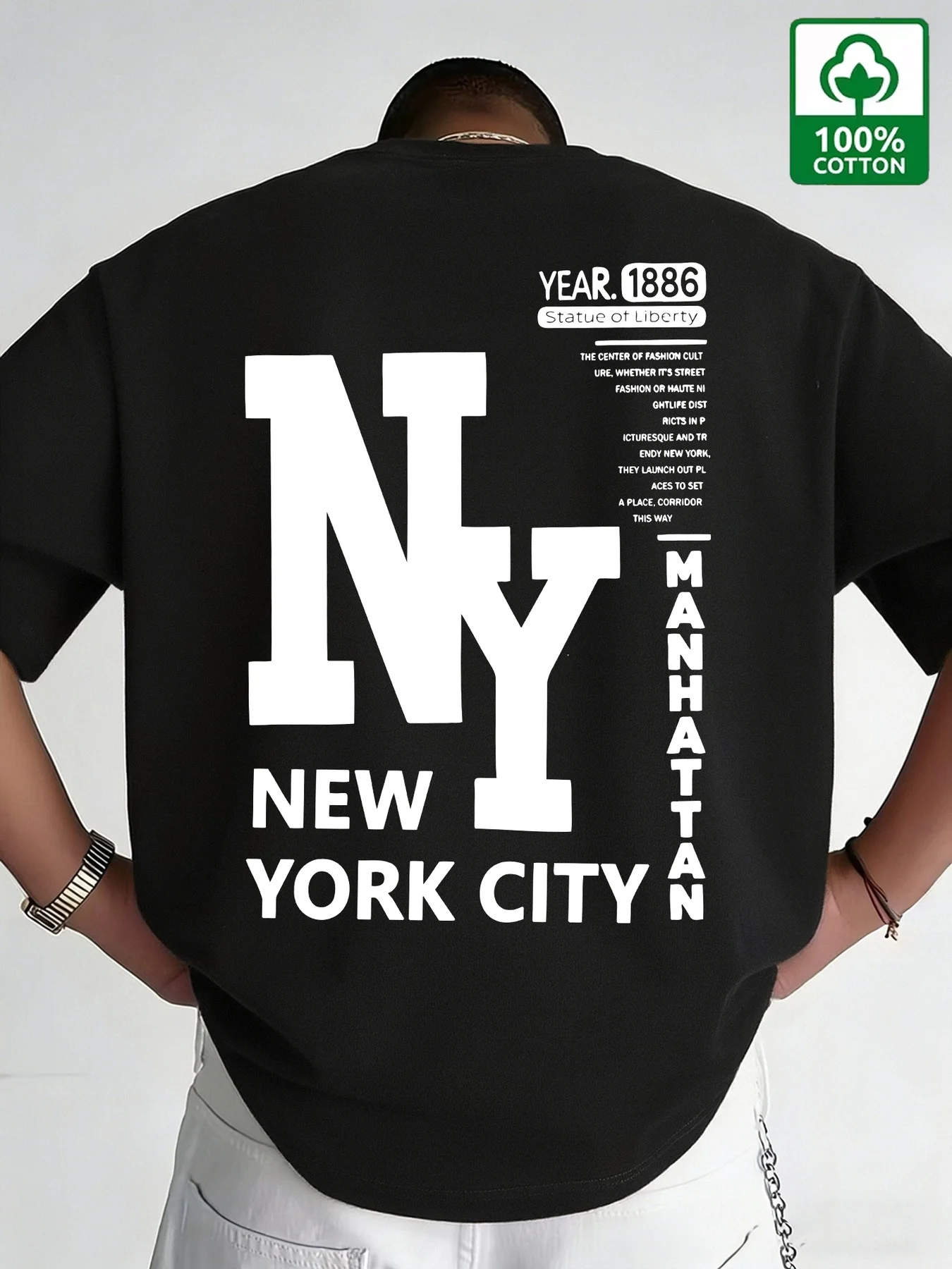 Kaos Pria NYC Katun New York C - Vintage Fashion Nyc ulasan dan harga