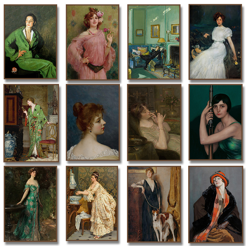Poster Potret Wanita Renaisans - Vintage Fashion Art ulasan dan harga