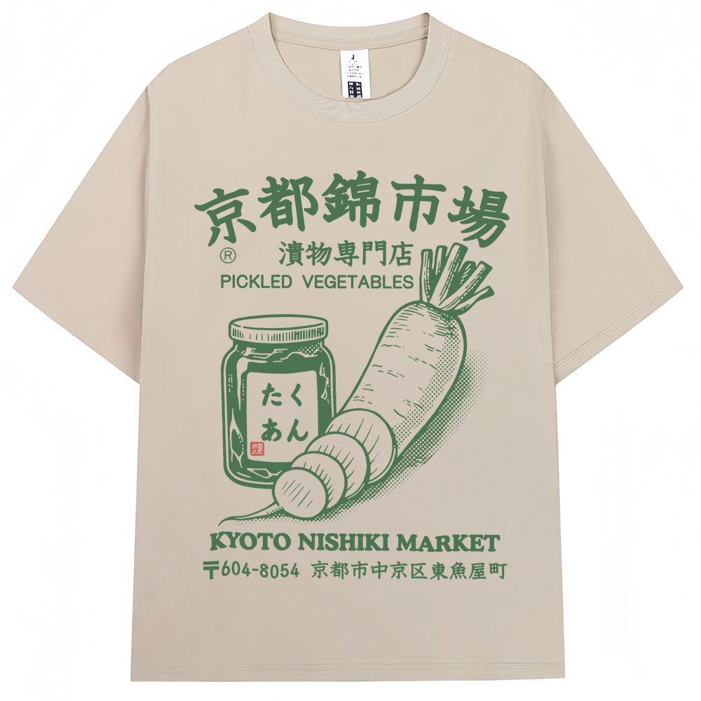 Kaus Gambar Pasar Kyoto Nishik - Vintage Fashion Kyoto ulasan dan harga
