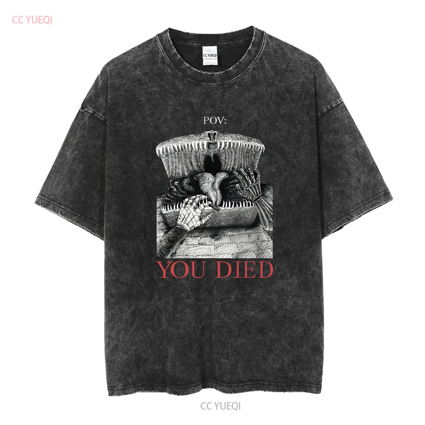 Kaos Ilustrasi Mimic DnD Dark  - Vintage Fashion Illustrations ulasan dan harga