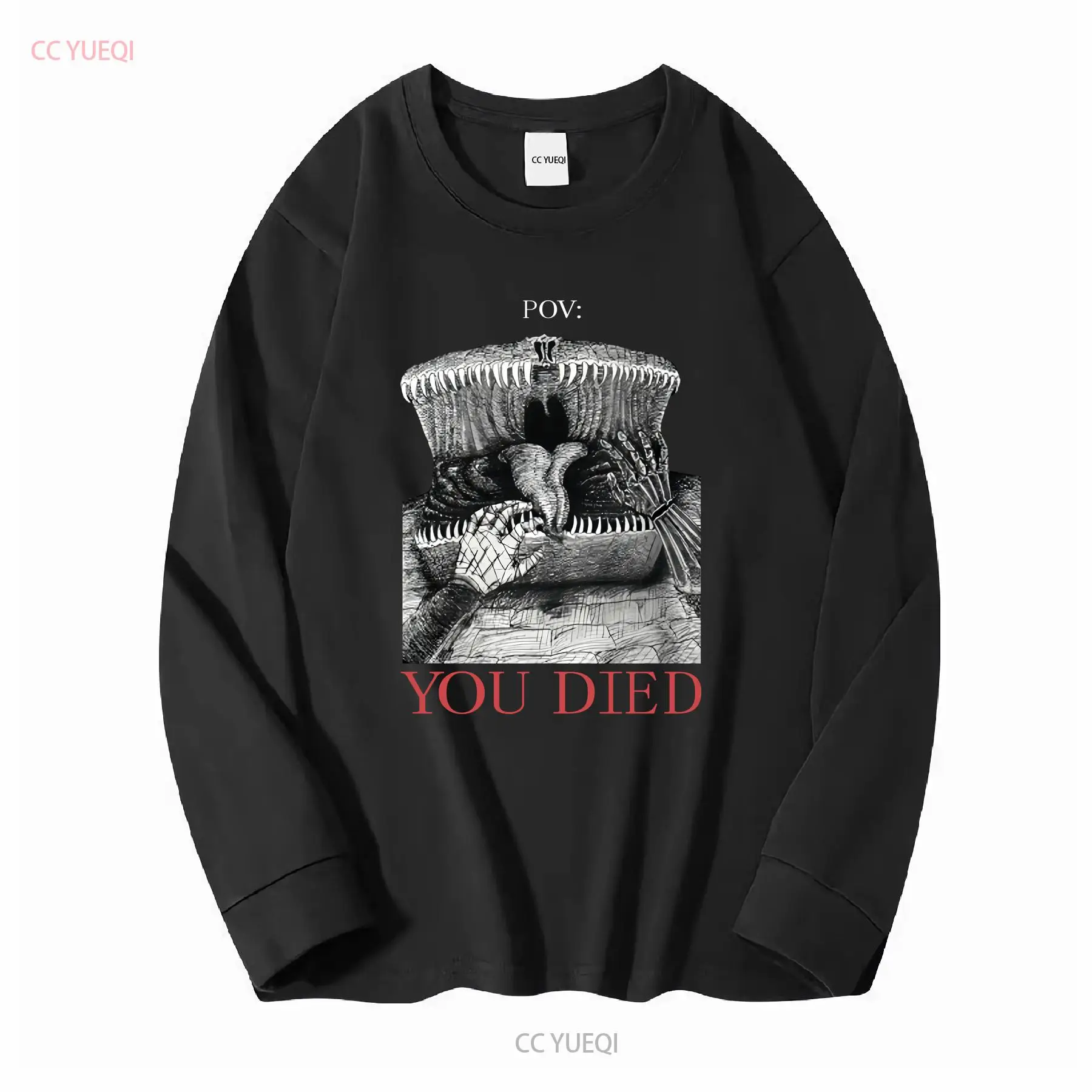 Kaos Ilustrasi Mimic DnD Dark  - Vintage Fashion Illustrations ulasan dan harga