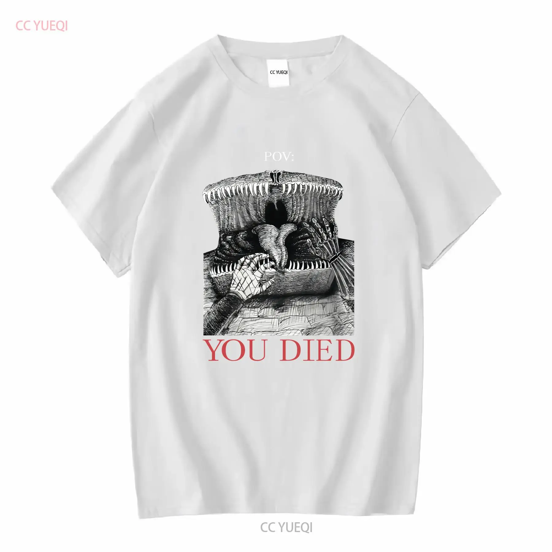 Kaos Ilustrasi Mimic DnD Dark  - Vintage Fashion Illustrations ulasan dan harga