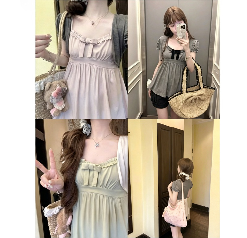 Set atasan dua potong Korea Y2 - Vintage Fashion Retro Outfit ulasan dan harga