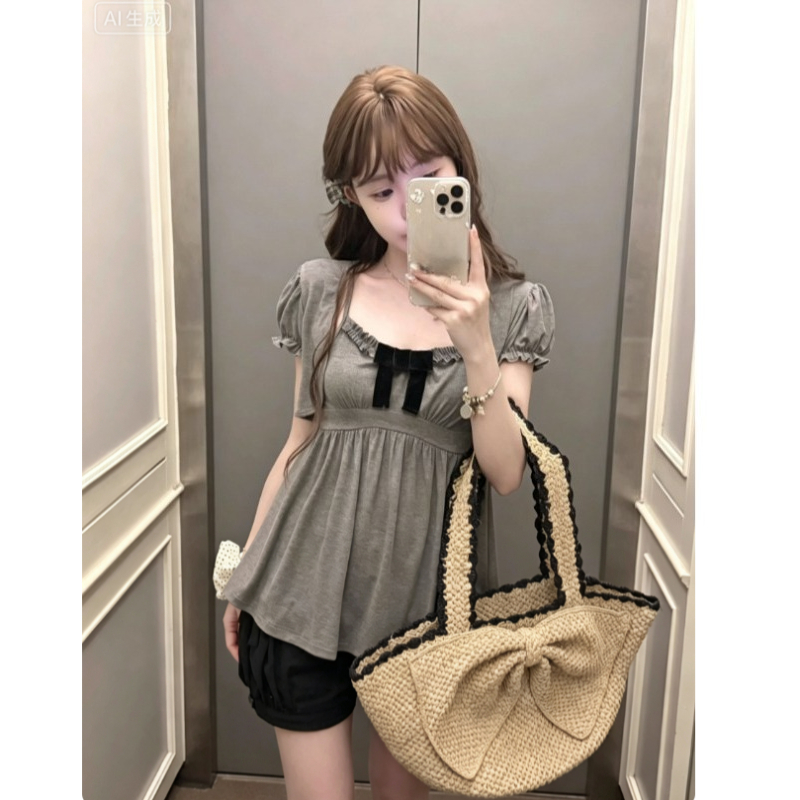 Set atasan dua potong Korea Y2 - Vintage Fashion Retro Outfit ulasan dan harga