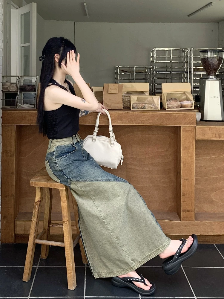 Rok Denim Wanita Model Vintage - Vintage Fashion Streetwear ulasan dan harga