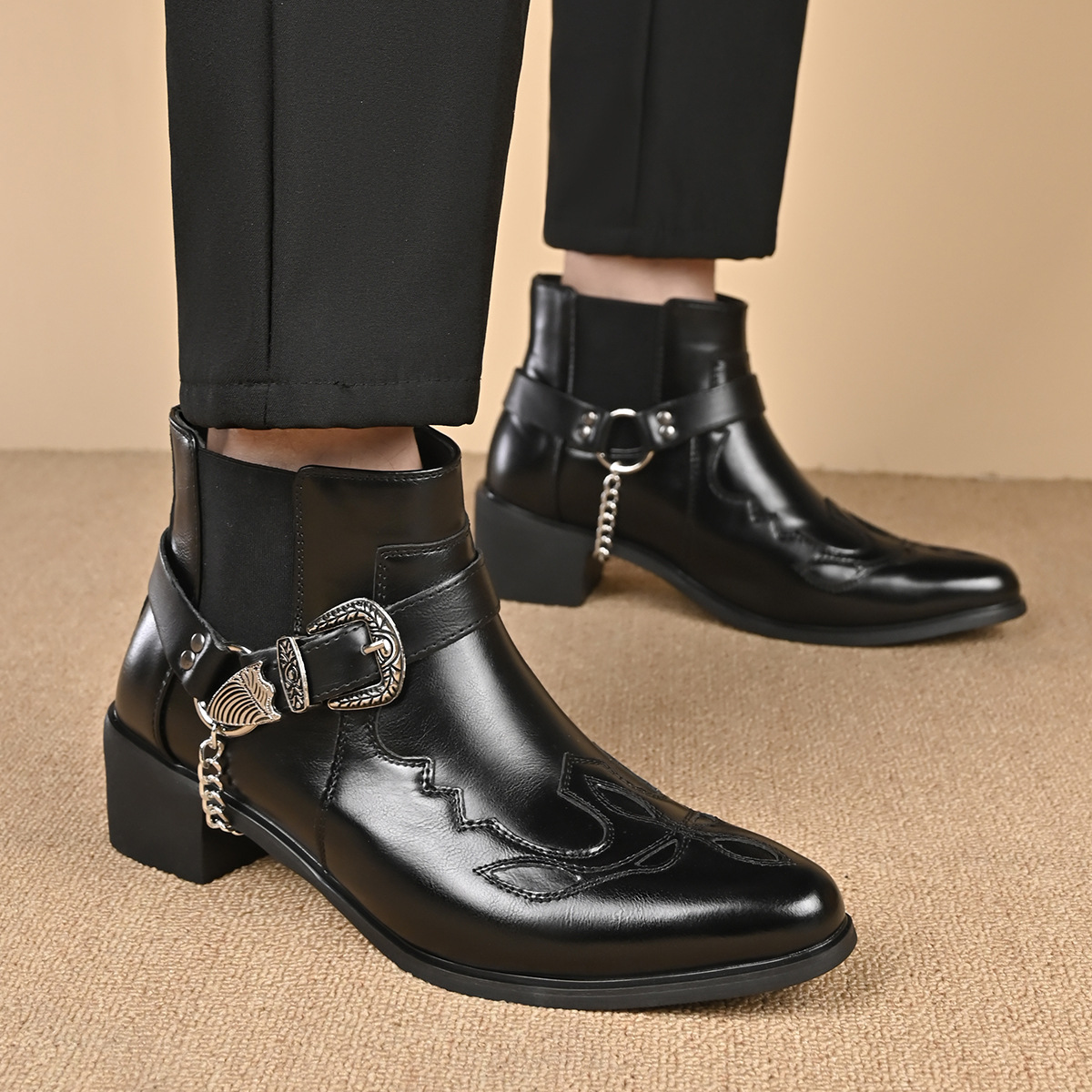 Sepatu Boots Kulit Vintage Pri - Vintage Fashion Streetwear ulasan dan harga